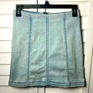 Free People Modern Femme Denim Stretch Mini Skirt Size 2